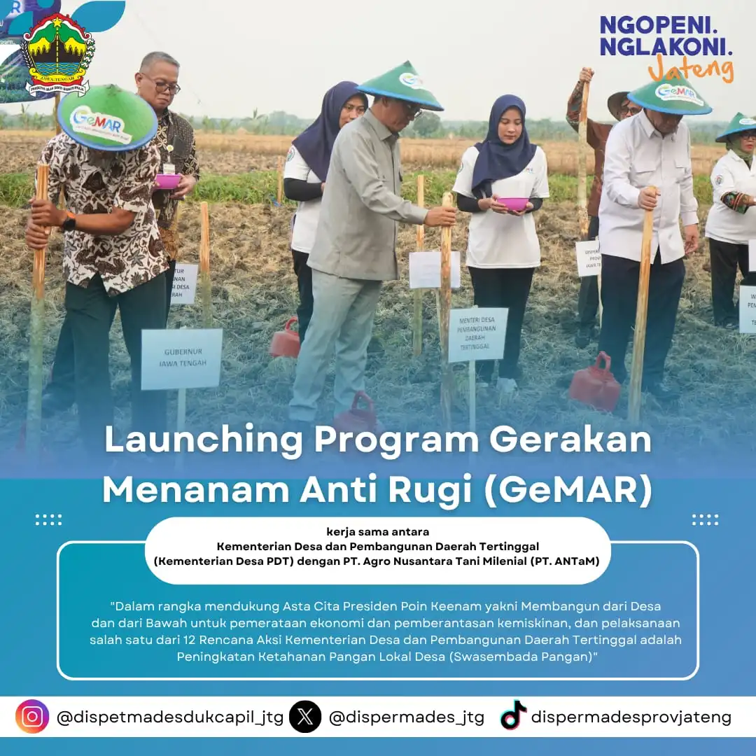Peresmian Gerakan Menanam Anti Rugi (GeMAR)